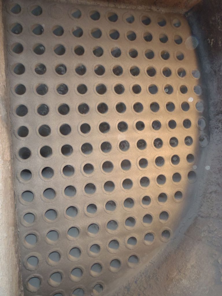Detail eines Rohrbündelwärmetauschers