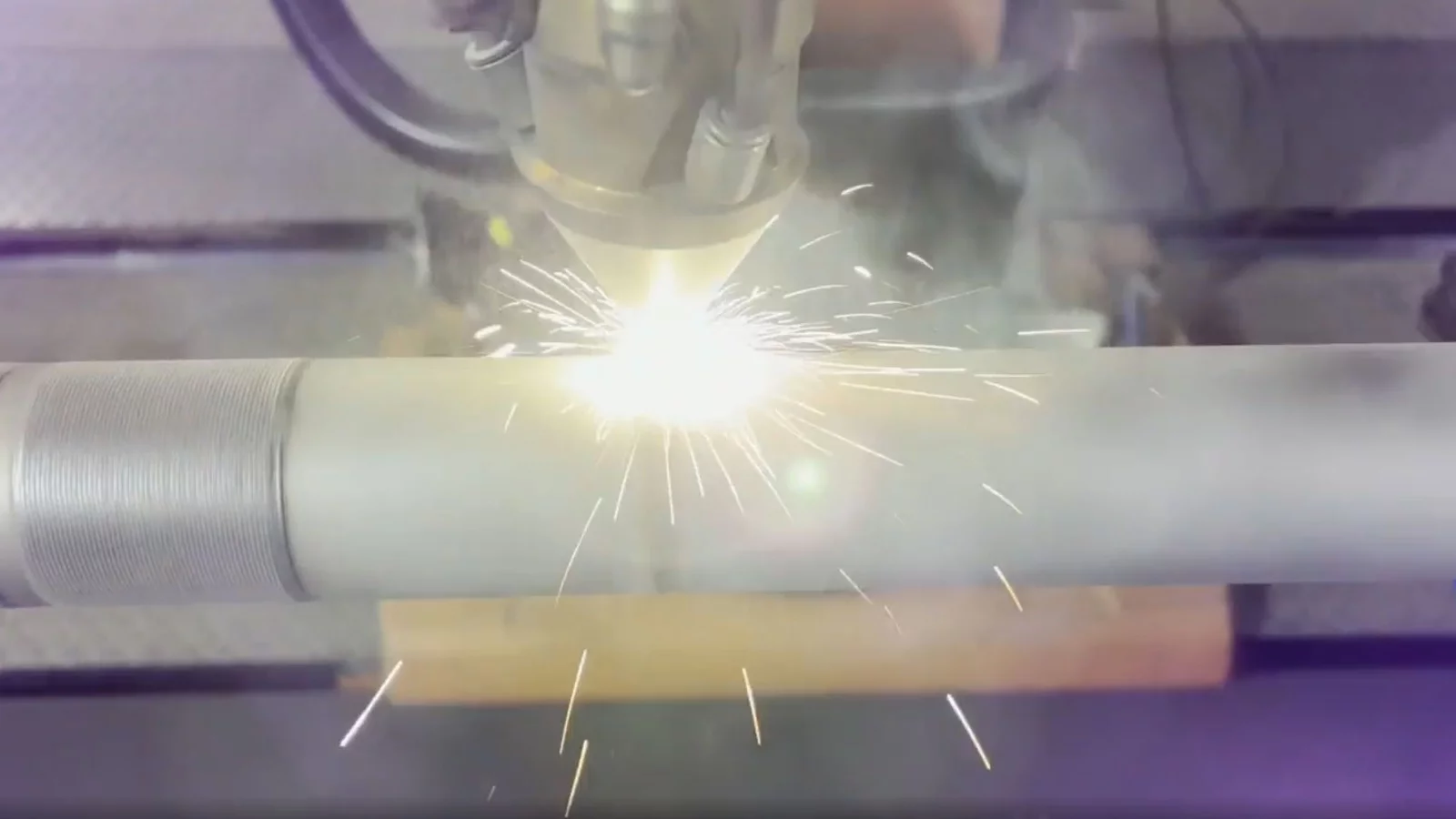 Screenshot aus dem Video zum Highspeed-LaserCladding